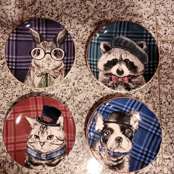 Set of 4 Appetizer Plates - NWT - Picture 1 of 2